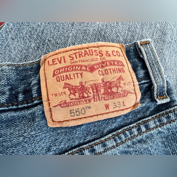 Levi’s Jean Shorts 550 Men’s size 33 Blue Wash Denim Vintage look - Picture 5 of 5